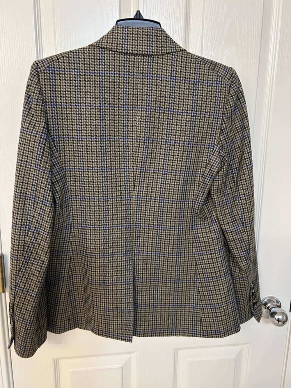 Veronica Beard Miller Houndstooth Check Dickey Jacket in Moss Brown Multi Sz 6 - Picture 10 of 10